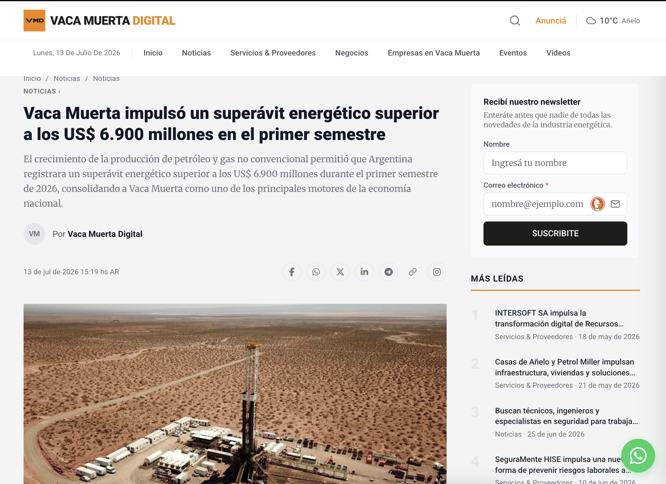 Vaca Muerta Digital — view 1